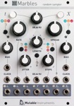 Mutable instruments Marbles Eurorack module faceplate with annotated controls