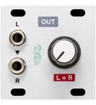 Intellijel Stereo Line Out 1U Eurorack module faceplate with annotated controls