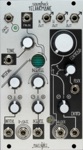Make Noise tELHARMONIC Eurorack module faceplate with annotated controls
