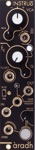 Instruō àradh Eurorack module faceplate with annotated controls