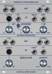 Tiptop Audio Buchla 285t Frequency Shifter Eurorack module faceplate with annotated controls